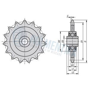 ROATA DE TENSIONARE 08B-1 Z18